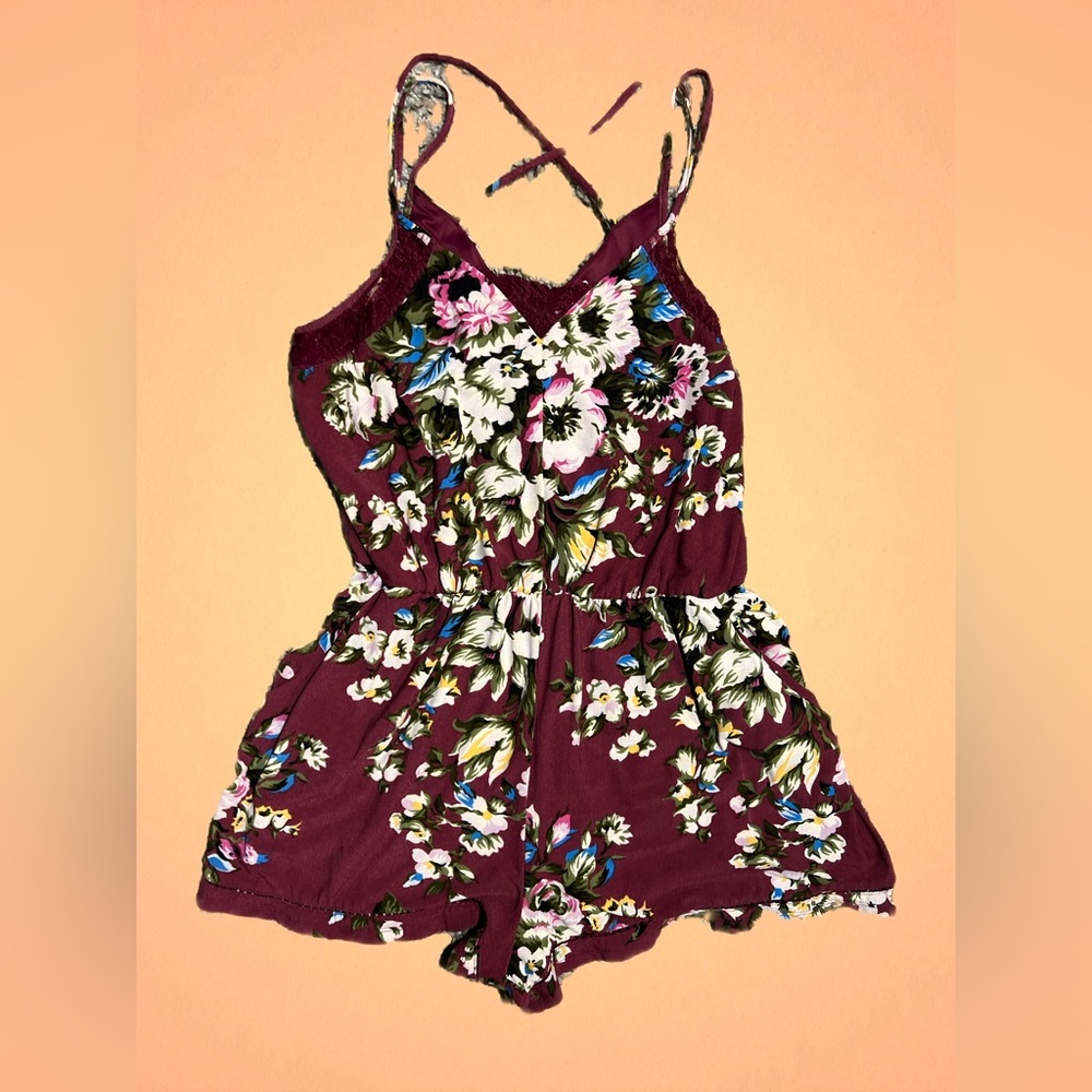 Xhiliration, XL, cross back, romper, with POCKETS!